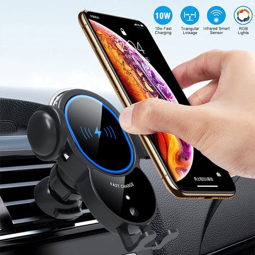10W Wireless Automatic Clamping Mount Fast Charger For Your Car - Koxer Trader